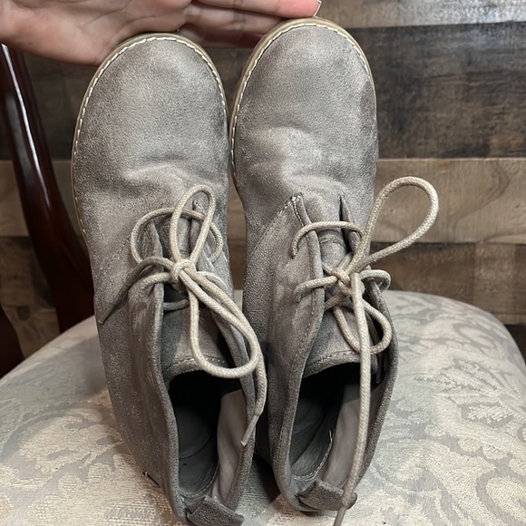Bass Brown Tan Suede Ankle Booties Size 6.5 - Picture 6 of 9